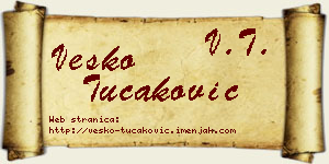 Vesko Tucaković vizit kartica
